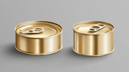 A realistic can with an easy-open top, shown in a vector image.  Perfect for showcasing your product design.
