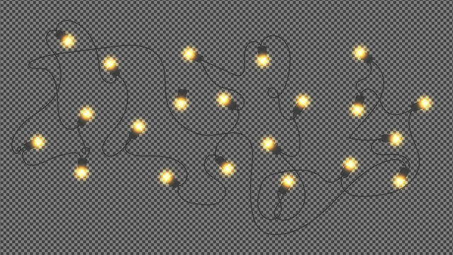 Glowing strip blub light for New Year and Christmas party