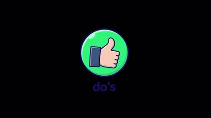 Do's Thumbs Up Concept Animation Video - Transparent