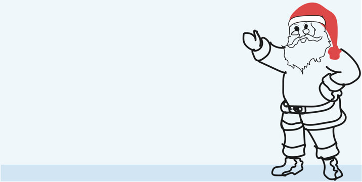 Santa stood tall in silence, his raised hand a quiet promise of joy to come