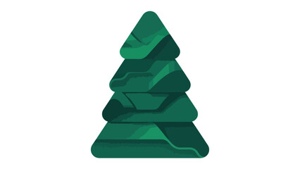 Obraz premium Evergreen Serenity: A stylized, vibrant evergreen tree stands tall, representing nature's resilience and the serene beauty of the outdoors. 