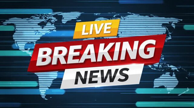 Stay informed with this live breaking news broadcast, a dynamic visual for your news reports and urgent updates covering global events