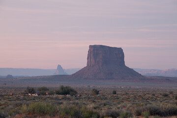Sunset at Monument Valley Navajo Tribal Park in Arizona and Utah, United States of America....