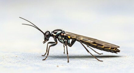 Metallic Blue Wasp Close Up Macro Photography Insect Wildlife Nature Detail