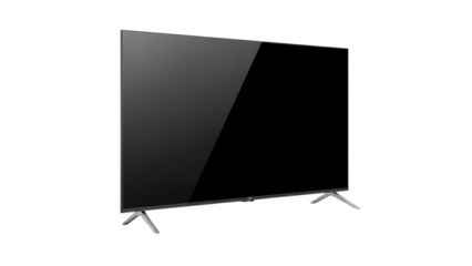 Modern flat screen television, isolated on transparent background