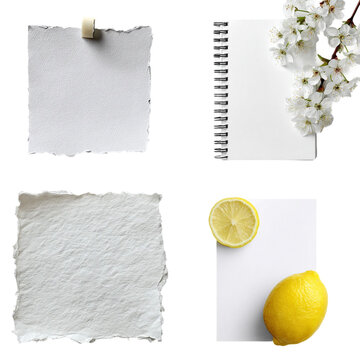 note khata white fresh isolated on with white background