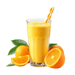  Orange smoothie for health isolated on with white background(2)