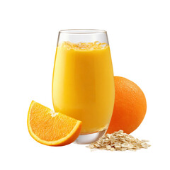 Orange smoothie for health isolated on with white background(3)
