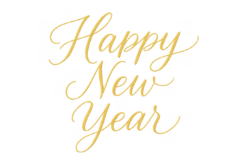 Calligraphy happy new year greeting text celebrating holiday