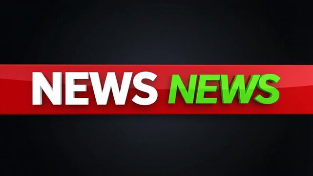 Breaking news intro sequence with bold modern typography and dynamic red accent for broadcast or social media promotion