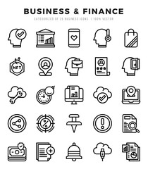 Business & Finance Icon Bundle 25 Icons for Websites and Apps