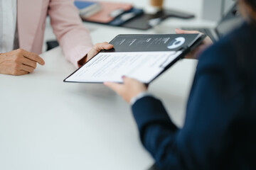 Human resourse interview job applicants, new job concept