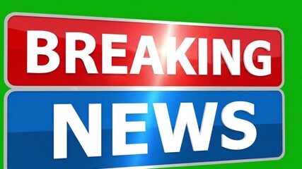 Breaking news flash animation backdrop for urgent announcements, news updates and developing stories, ideal for broadcast, streaming, and social media