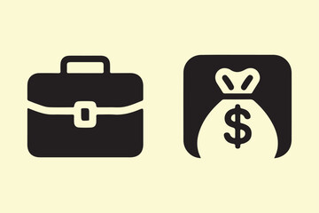 Stylish Black Icons for Business and Financial Management.