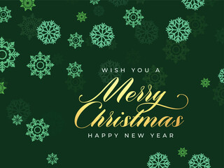 Merry Christmas festival decorative snowflakes celebration card design 2026