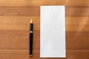一筆箋とボールペン