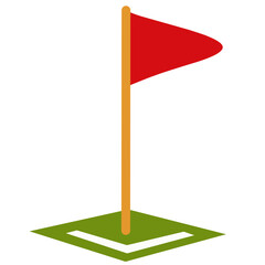 Corner Flag in Flat Style for Soccer Field Design Elements © Enku Haris