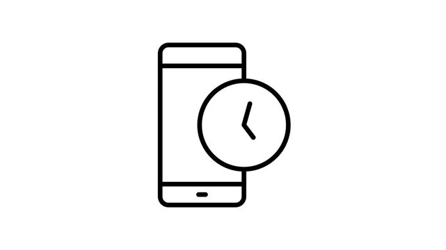 Screen time limit animated icon blinking