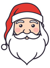 big santa claus vector illustration cartoon shape