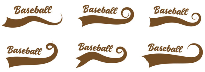 Swash and swooshes tails icon, Typography font curve tail, Text swooshes collection, Calligraphic swoosh tail set, Texting letters tail for lettering or baseball club