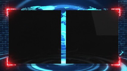 Dynamic global connection video background with data stream and futuristic interface for technology, business, or innovative concepts - Powered by Adobe