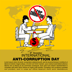 International anti corruption day, 9 December, vector