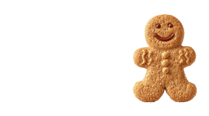 Gingerbread Man Delights: A cheerful gingerbread man, with a smiling face. Baked to perfection, this culinary delight stands as a symbol of festive cheer and sweet indulgence. 