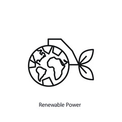 Renewable energy concept with earth and leaves representing sustainability.