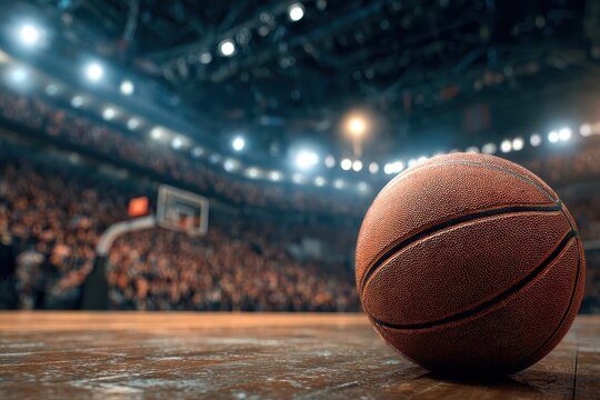 Excitement builds as teams prepare for March Basketball playoffs in a packed arena filled with passionate fans ready for game day action - Powered by Adobe