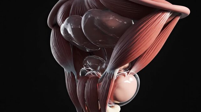 Detailed 3D Animation of Human Levator Ani Muscle Anatomy