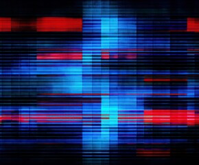 Abstract Digital Grid: A vibrant abstract composition of intersecting lines and blocks, evoking a sense of data flow and technological complexity, perfect for modern digital concepts.
