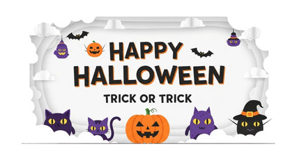 Happy Halloween Trick or Treat Autumn Holiday Celebration
