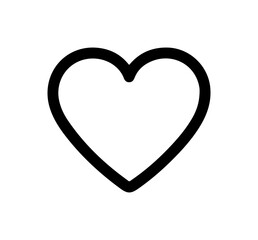 Simple heart icon for love, Valentine's Day, and healthcare concepts