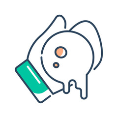 Obraz premium Snowball icon. snow, winter, cold, frozen, round, playful, ice, white, outdoor, game. Vector Icon Illustration