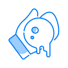 Snowball icon. snow, winter, cold, frozen, round, playful, ice, white, outdoor, game. Vector Icon Illustration