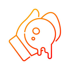 Snowball icon. snow, winter, cold, frozen, round, playful, ice, white, outdoor, game. Vector Icon Illustration