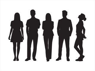 Business People Team Silhouette Vector Illustration