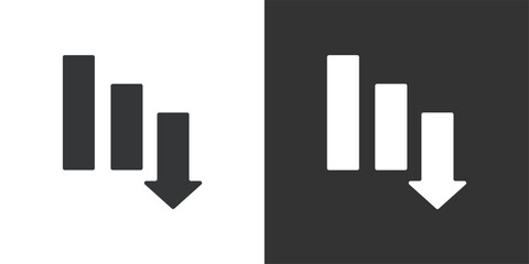 Bar Chart Decrease icon. Solid glyph series icon © Abbasy  Kautsar