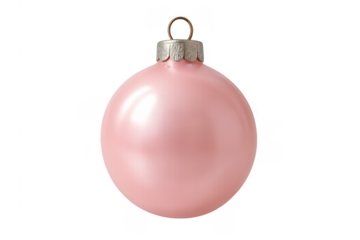 Pink christmas bauble sphere ornament holiday decoration object
