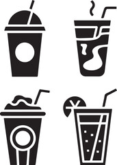 Beverage and Drink Icons Collection
