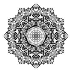 Mandala. Decorative round ornament. Isolated on white background. Arabic, Indian, ottoman motifs. Vector creative mandala artwork. For cards, invitations, t-shirts. Vector monochrome illustration.