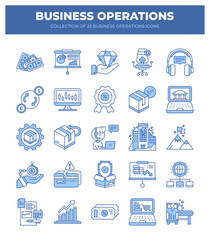 Collection of 25 Business Operations Icons. Streamline Your Workflow