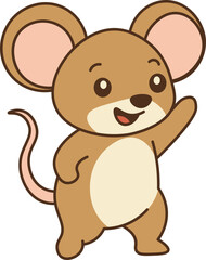 illustration of cartoon rat vector shape