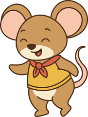 illustration of cartoon rat vector shape