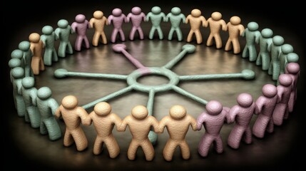 Group of people standing in circle representing employee recognition program overview and team collaboration