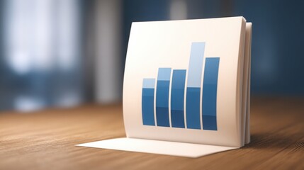 Business card featuring a bar chart to represent energy use disclosure and operational reporting insights concept
