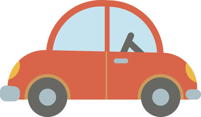 Illustration of Cartoon car vector shape