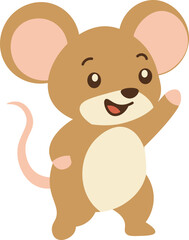 illustration of cartoon rat vector shape