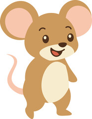 illustration of cartoon rat vector shape