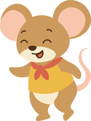 illustration of cartoon rat vector shape